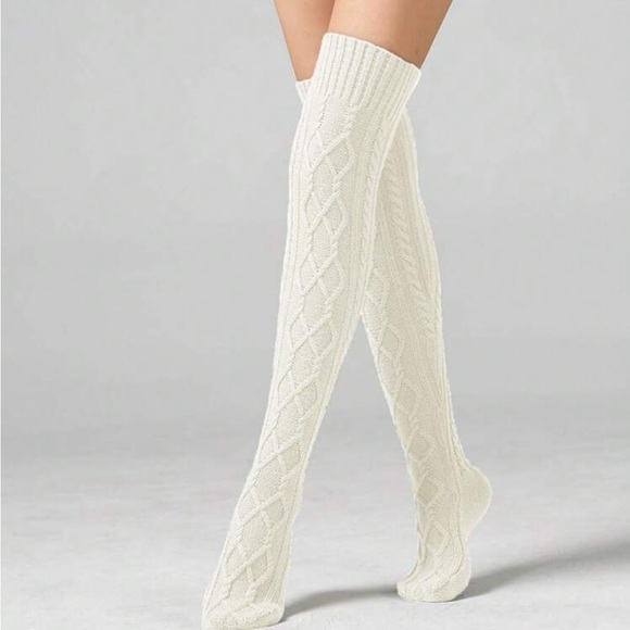 Women's Cable Knit Thigh High Socks Warm | Ubuy India